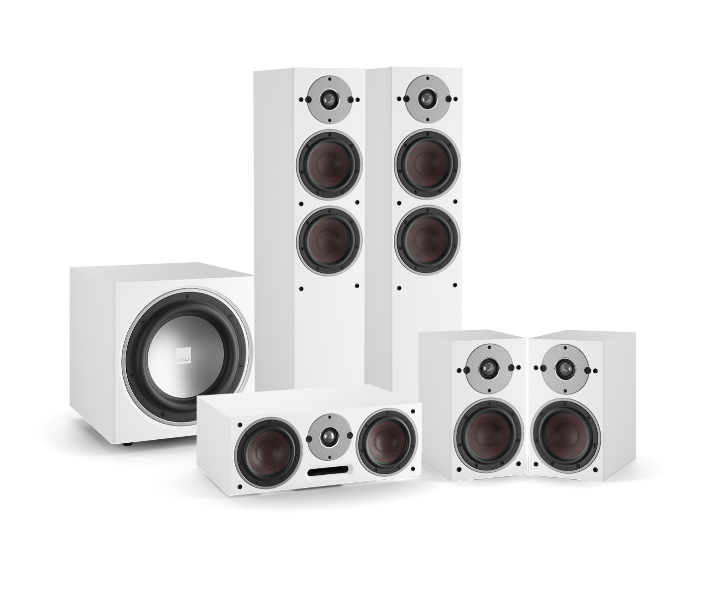 Dali Oberon 5 - 5.1 Speaker Package - White – Home AV Direct