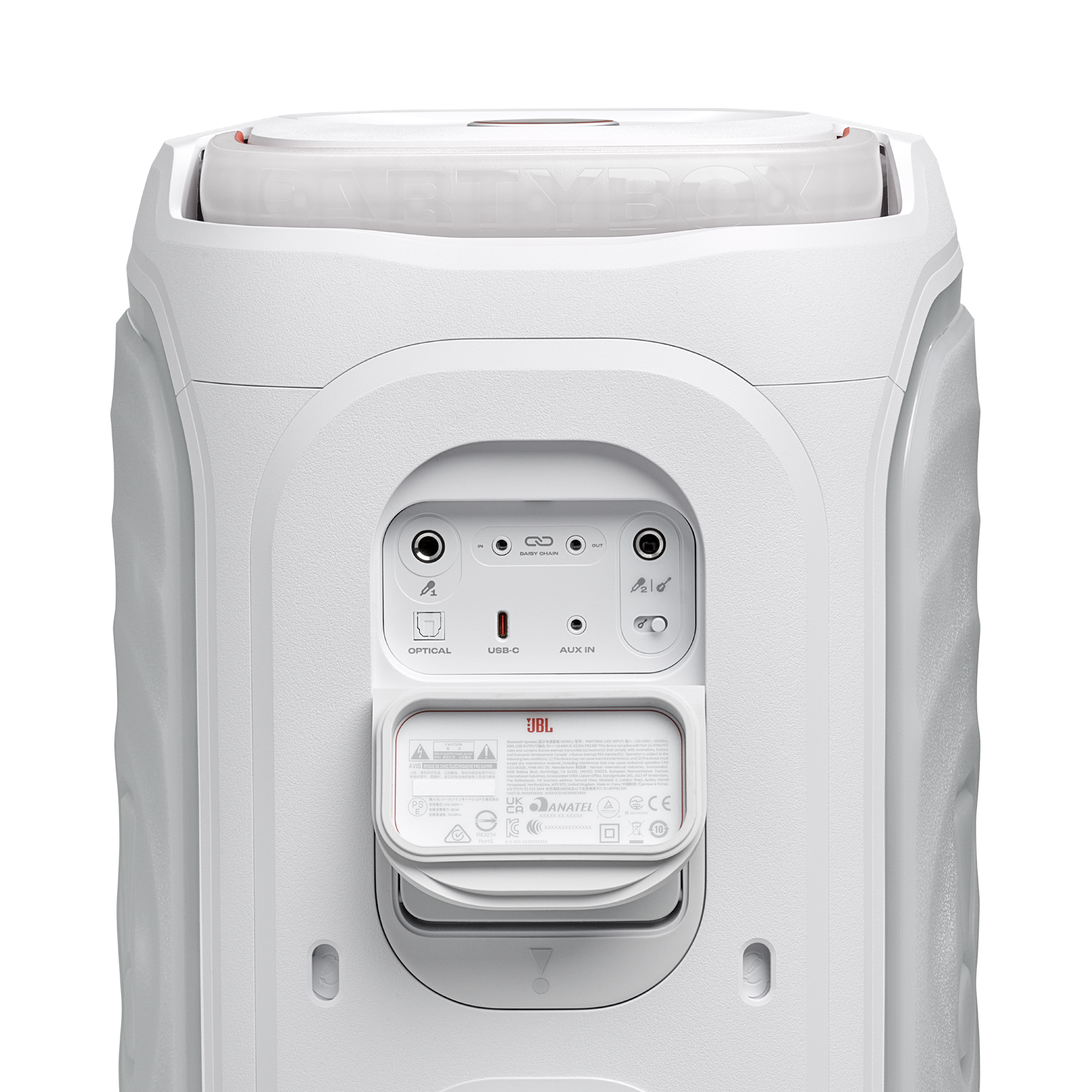 JBL PartyBox 130 - Portable Bluetooth Party Speaker with Lights – White