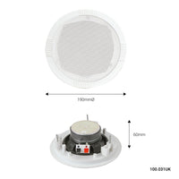 Adastra RC5 5.25" Ceiling Speaker in White