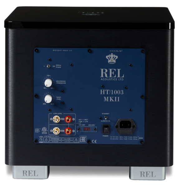REL HT/1003 MKII Subwoofer – Stereo Pair (Black) + FREE 2 x QED Connect Subwoofer Cable – 3M