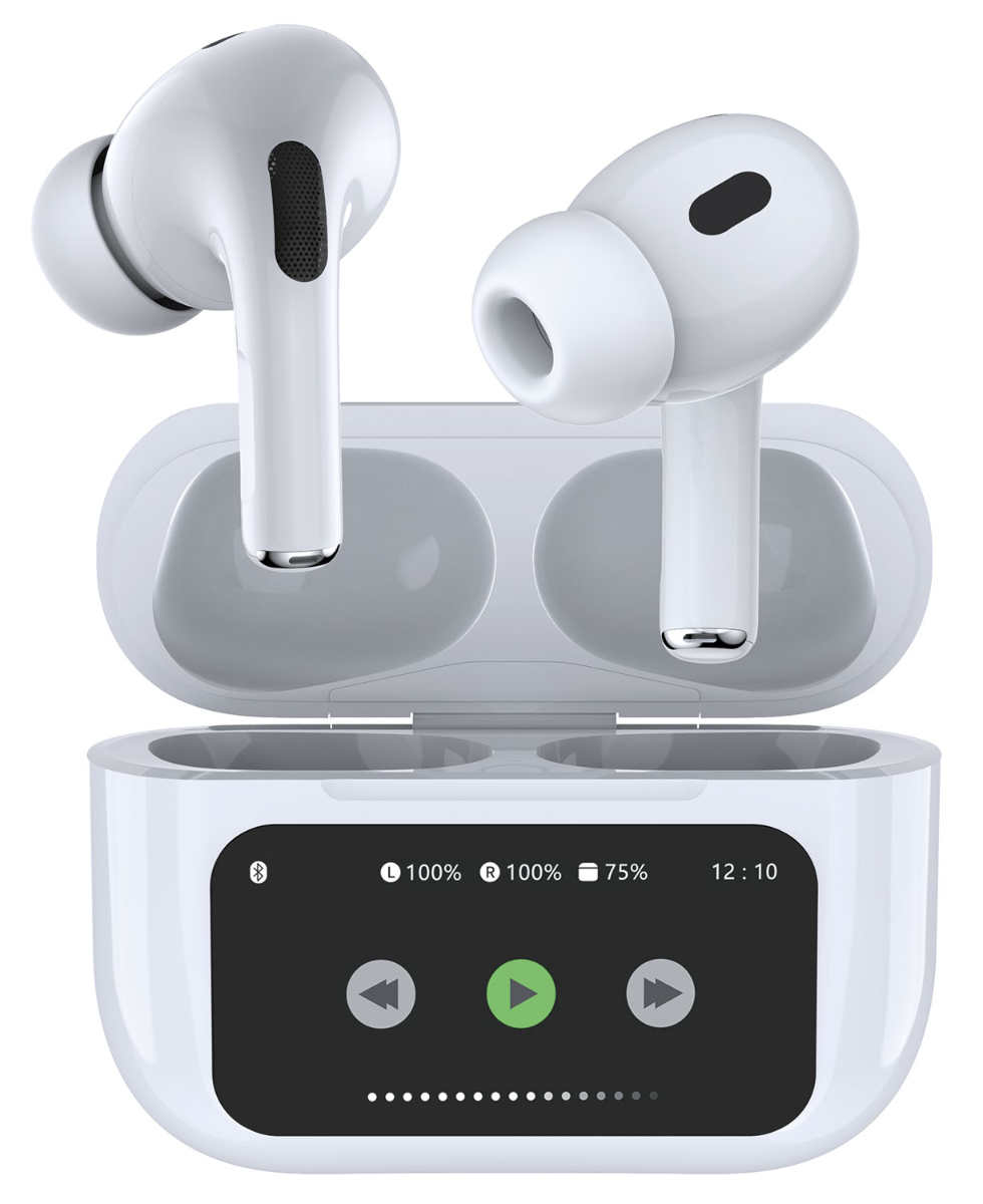 AV:Link Ear Shots Pro LED: Active Noise Cancelling True Wireless Earphones with LED Screen