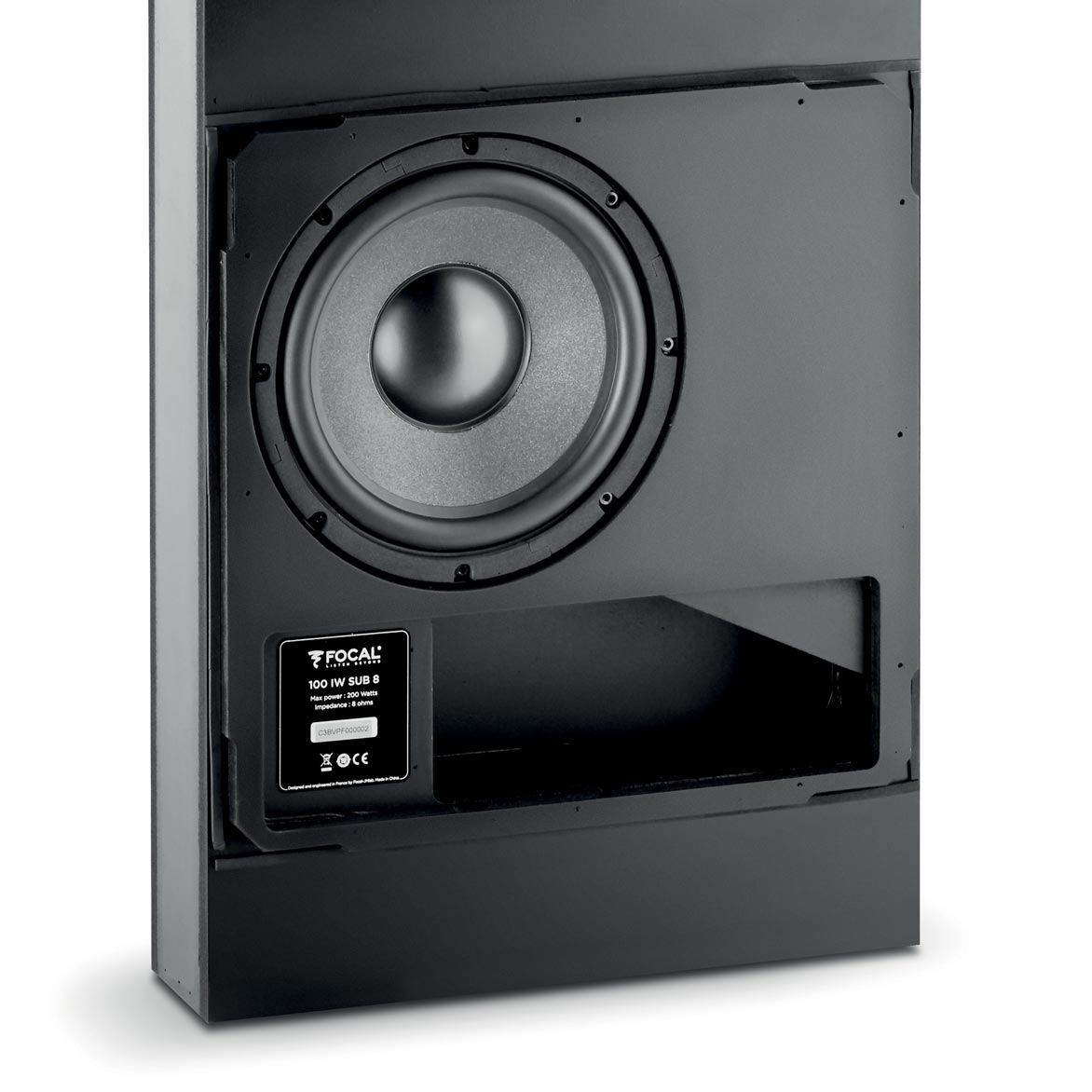 Focal 100 Series 100IWSUB8 - In-Wall Subwoofer 8" (Single) - Black