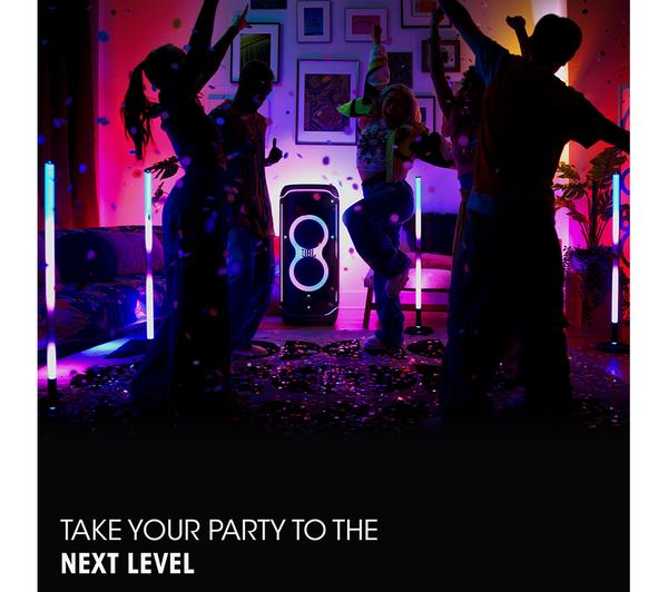 JBL Partylight Stick – Portable PartyBox Compatible Light Stick with Rechargeable Battery on Stand - OPEN BOX