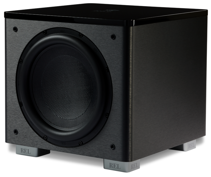 REL HT/1205 MKII Subwoofer – Stereo Pair (Black) + FREE 2 x QED Connect Subwoofer Cable – 3M