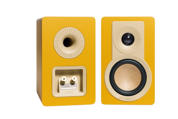 Dali KUPID Compact Bookshelf Speakers - Golden Yellow