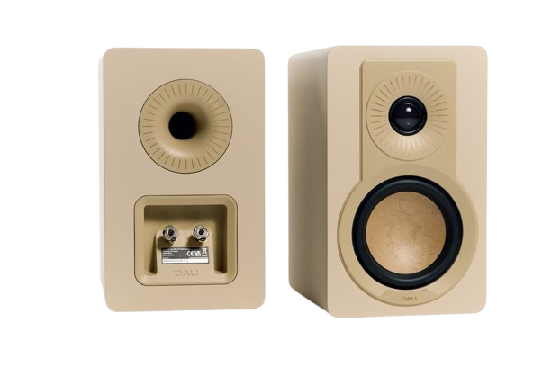 Dali KUPID Compact Bookshelf Speakers - Caramel White