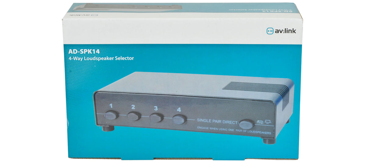 AV:Link 4 Way Loudspeaker Selector / Switch