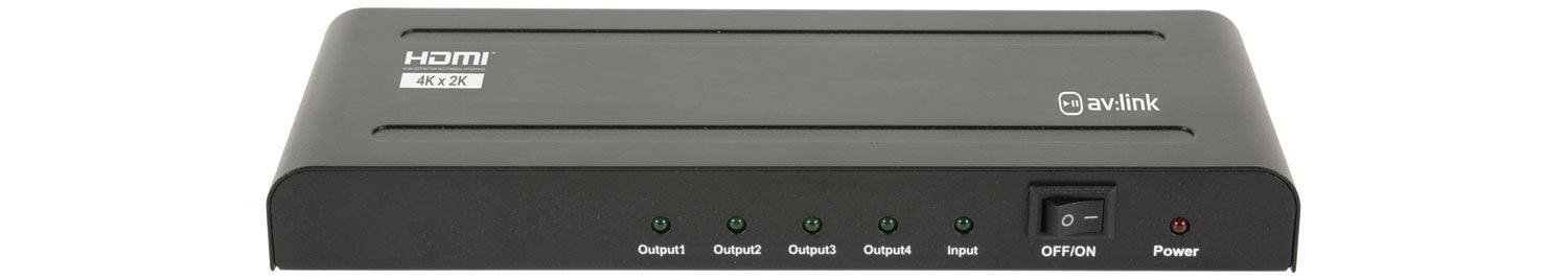 AV:LINK 4k 4-Way HDMI Splitter 1 In 4 Out