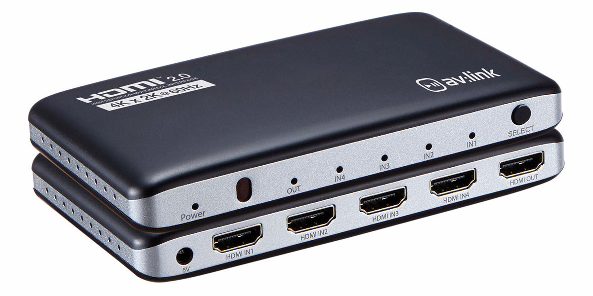 AV:LINK 4K HDMI 2.0 Switcher with Remote Control