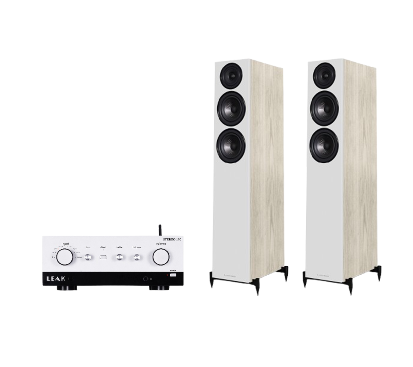 LEAK Stereo 130 Integrated Amplifier + Wharfedale Diamond 12.3 Speakers 