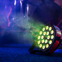 8X QTX PAR100 High Powered 3-in-1 LED  PAR CAN + Carry Bag & Leads Bundle