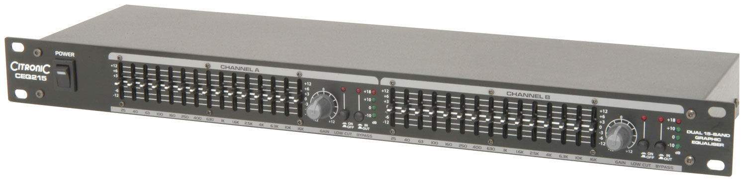 Citronic CEQ215 Dual 15-Band Graphic EQ