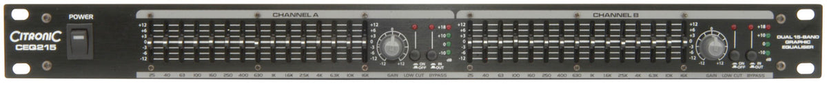 Citronic CEQ215 Dual 15-Band Graphic EQ
