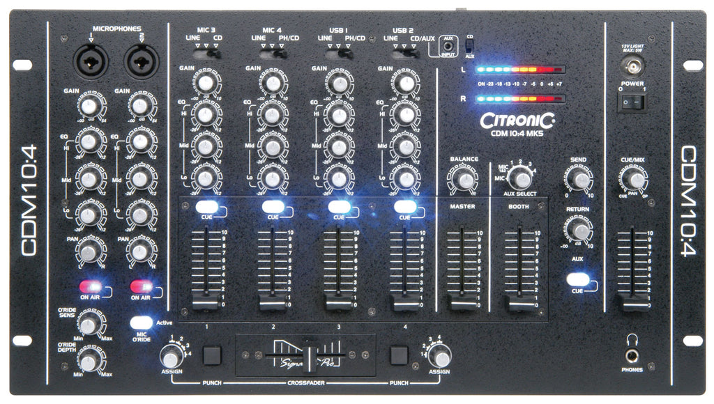 Citronic 4 Channel 19" DJ Mixer