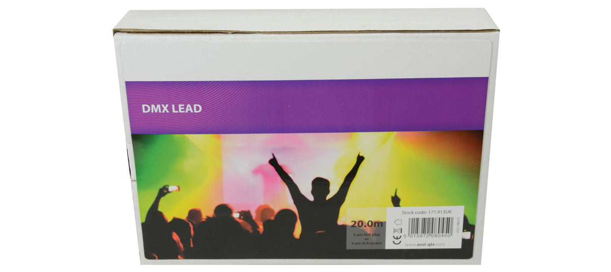 QTX Professional DMX Lighting Lead 20m