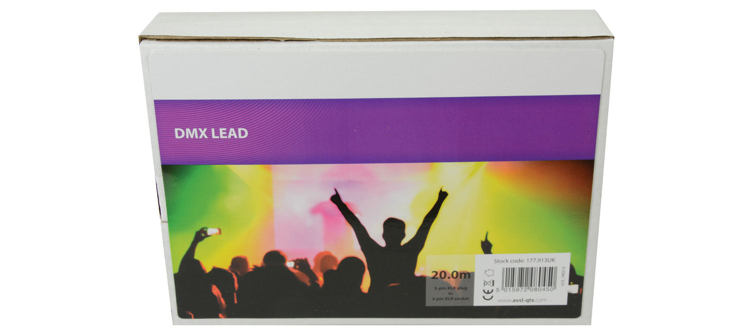 QTX Professional DMX Lighting Lead 20m