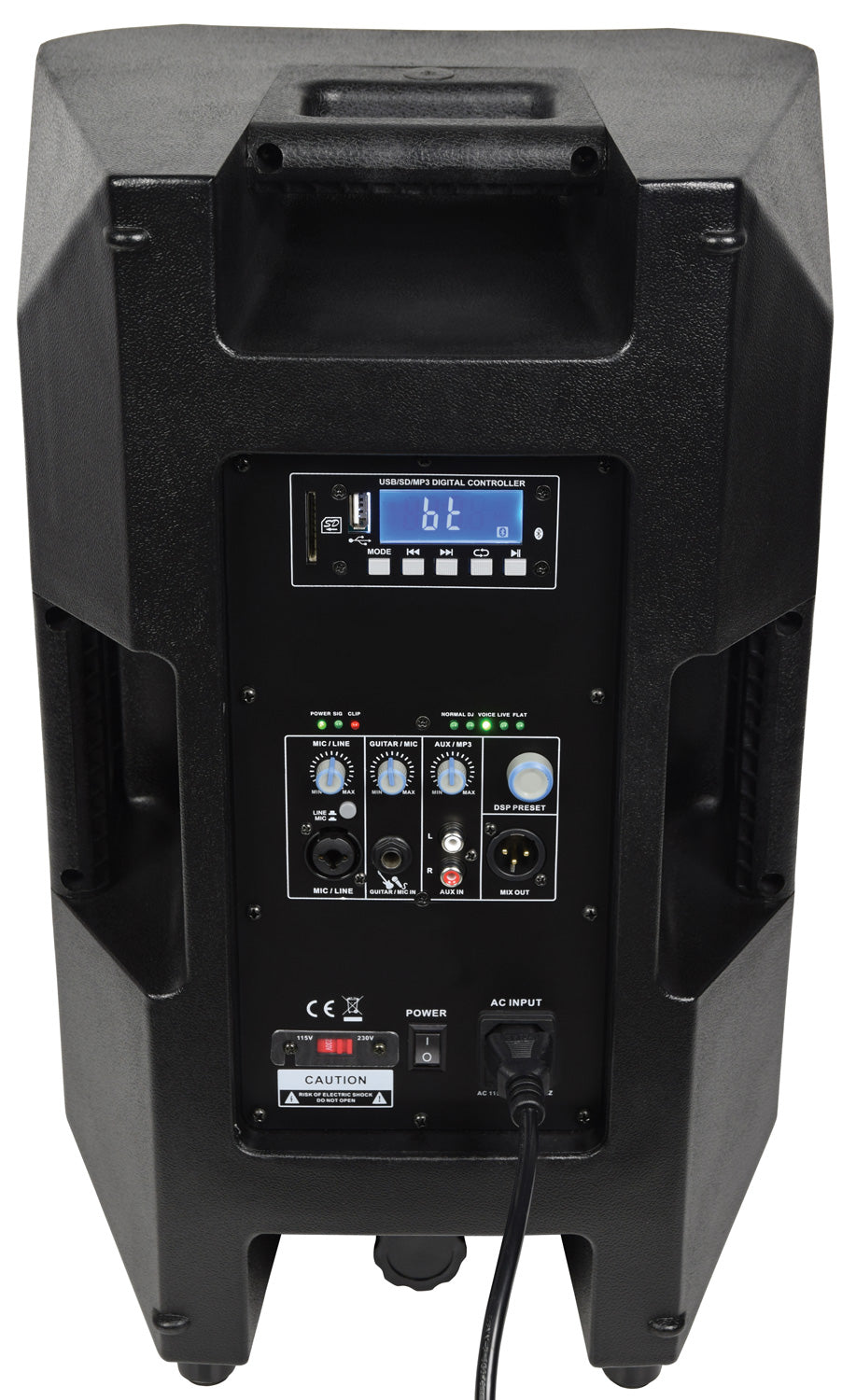 Citronic  CASA-12A 12" Active Powered PA Speaker with Bluetooth, DSP, USB/SD 600W