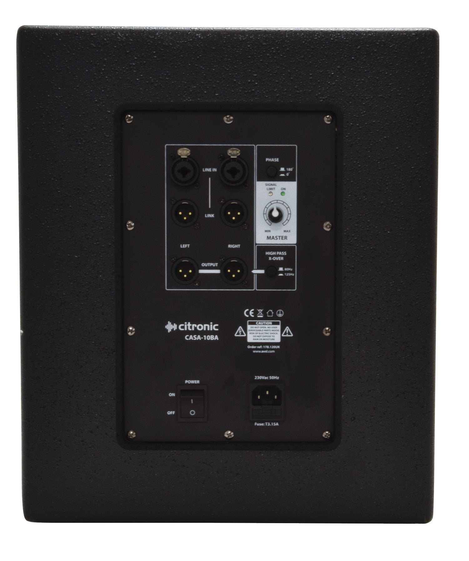 Citronic  CASA-10BA 10" Active Powered PA Subwoofer 500W