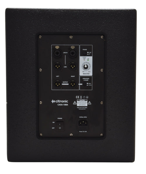 Citronic  CASA-10BA 10" Active Powered PA Subwoofer 500W