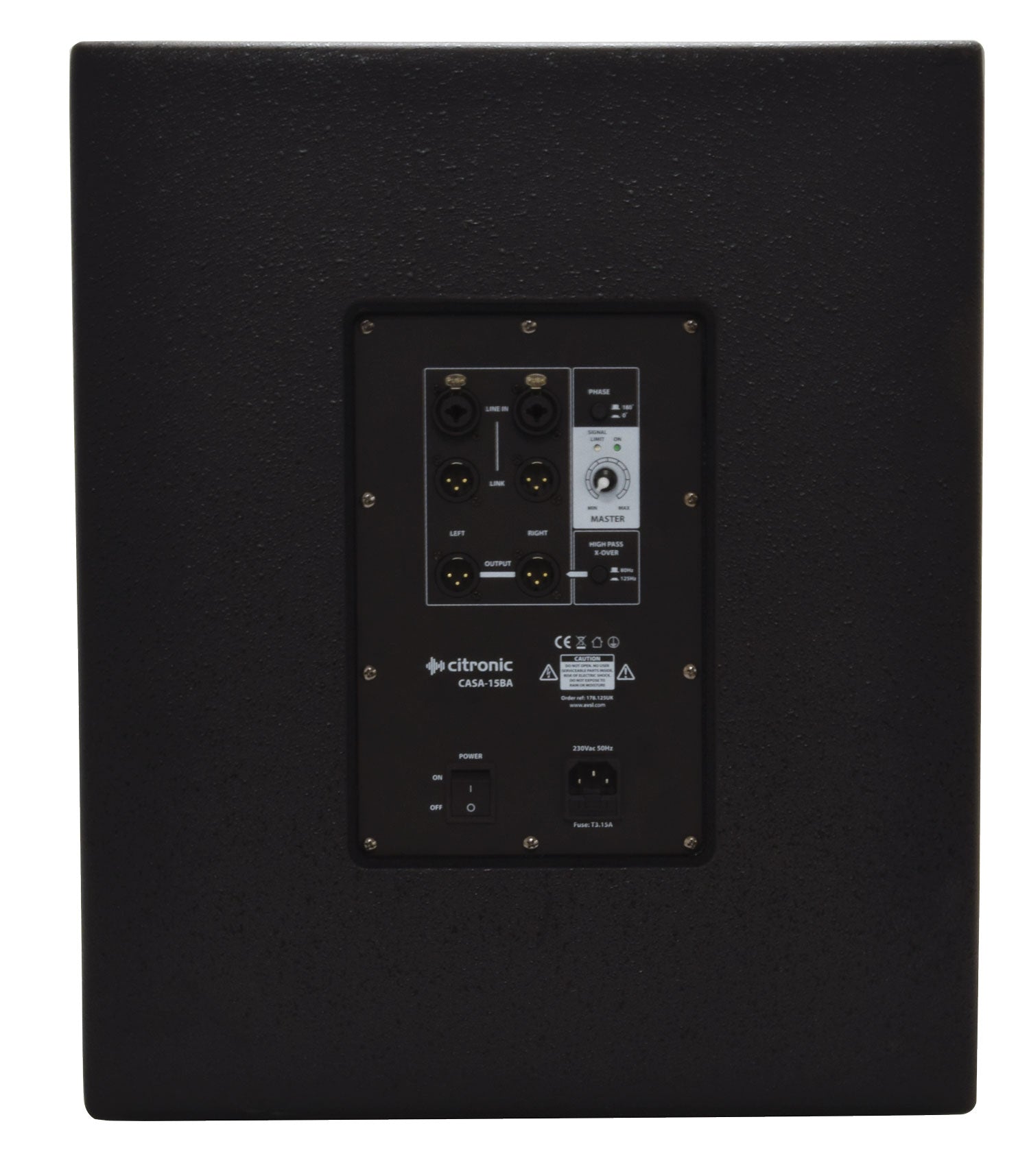 Citronic  CASA-15BA 15" Active Powered PA Subwoofer 900W