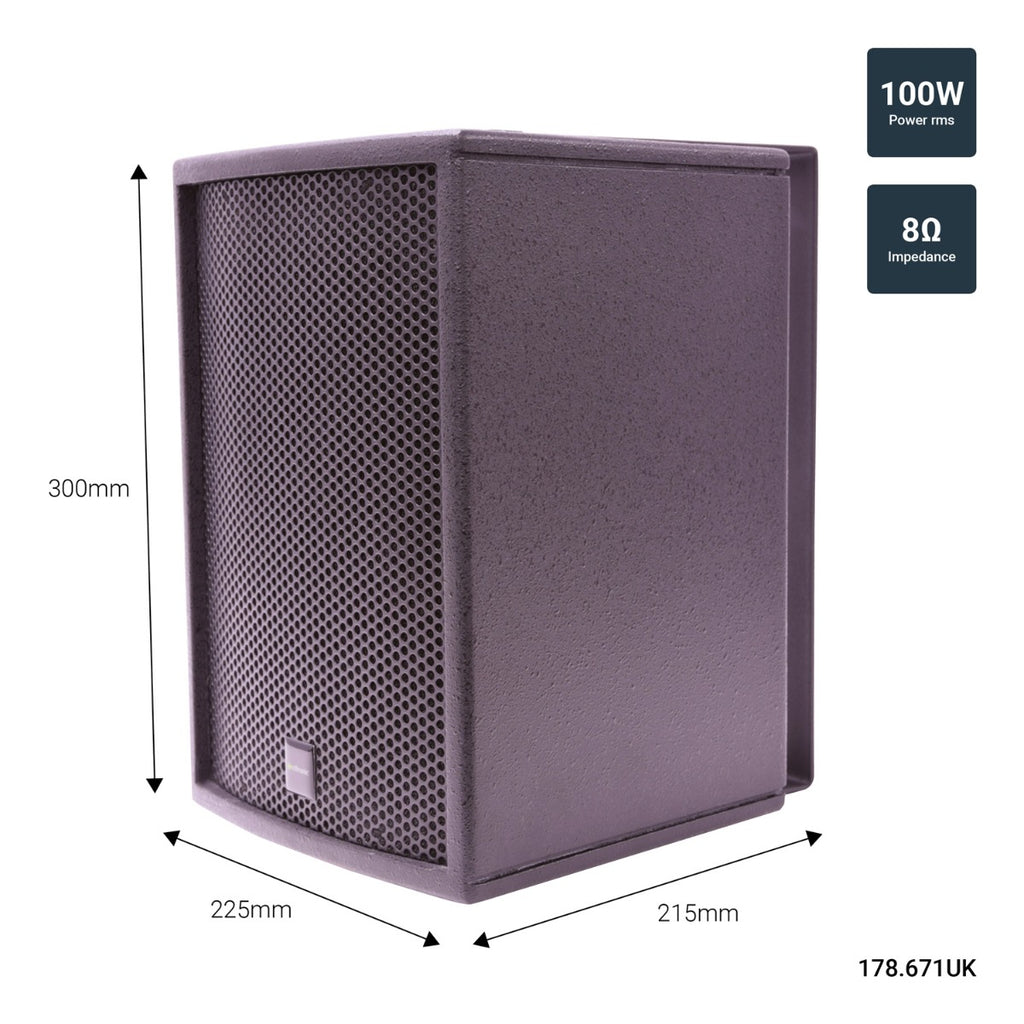 Citronic CS Series Wooden CS-610B 6" Passive Speaker - Black