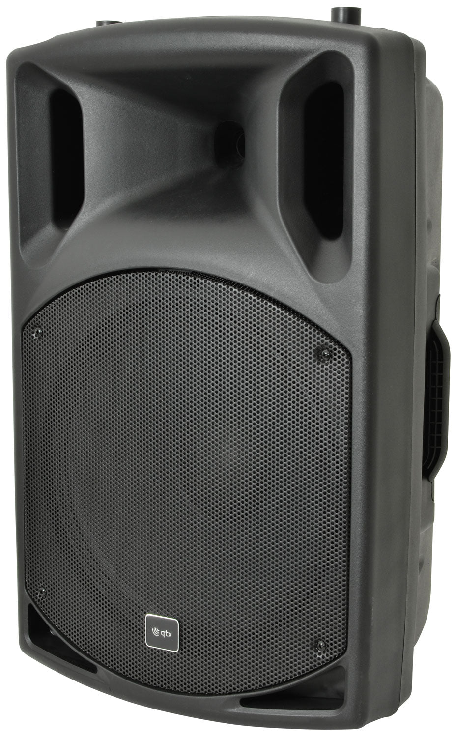 QTX Twin QX15A Speaker Bundle With Covers & Stands