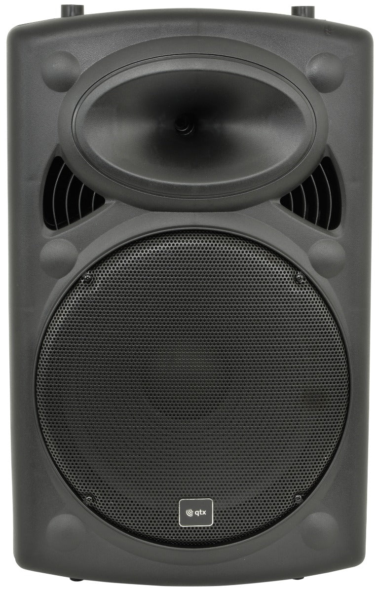 QTX QR15PABT Portable & Rechargeable PA Speaker System with Wireless Microphones & Bluetooth