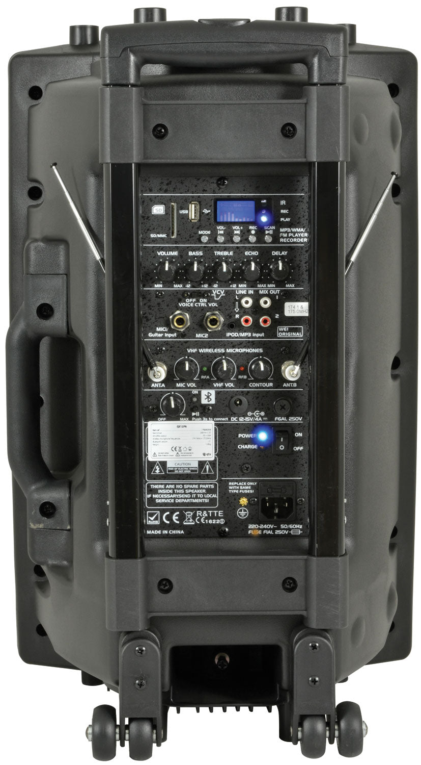 QTX Sound QX12PA Portable PA System with Bluetooth