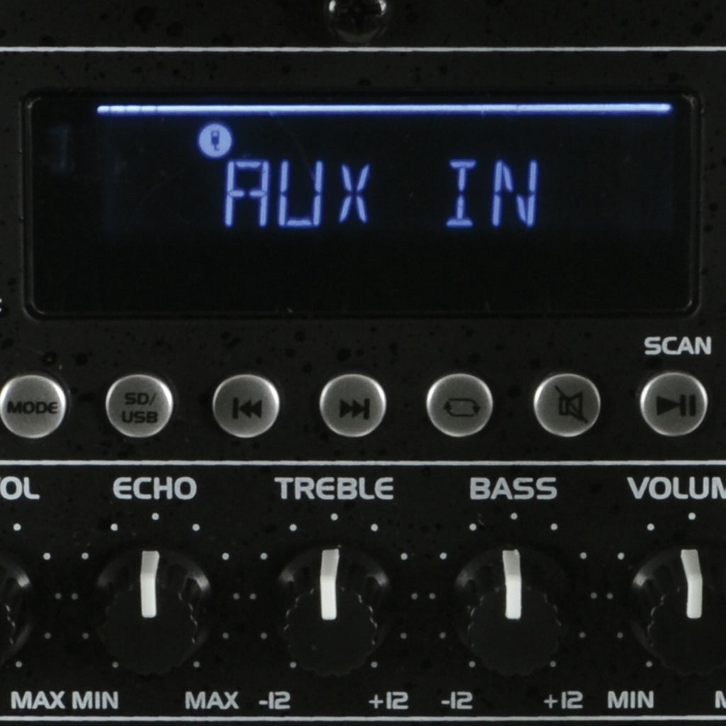 QTX QX12PA-PLUS Portable PA System with UHF USB SD FM & Bluetooth + Cover