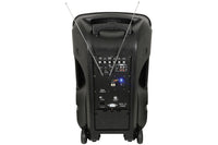 QTX Busker 15 - Portable PA System with Bluetooth, USB, SD & Wireless Mics