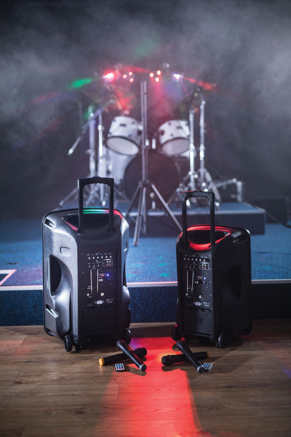QTX Busker 12 - Portable PA System with Bluetooth, USB, SD & Wireless Microphones