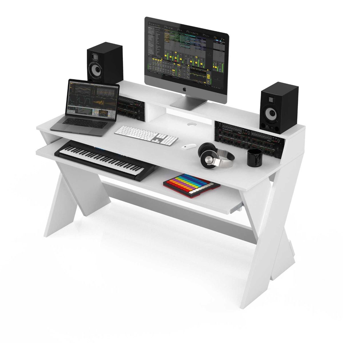 Glorious Sound Desk Pro  Studio Workstation  White