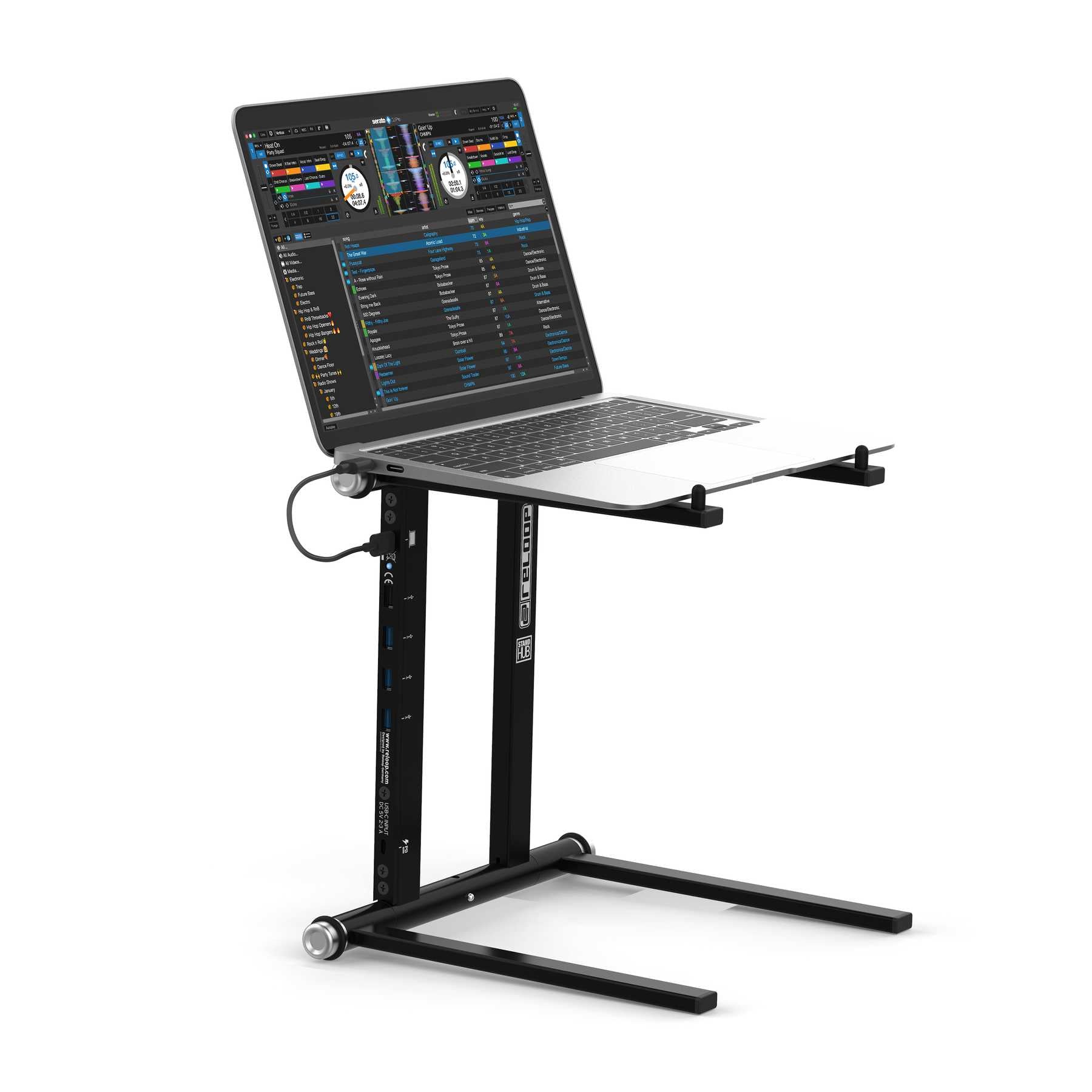 Reloop Stand Hub - Laptop stand with built in USB Hub