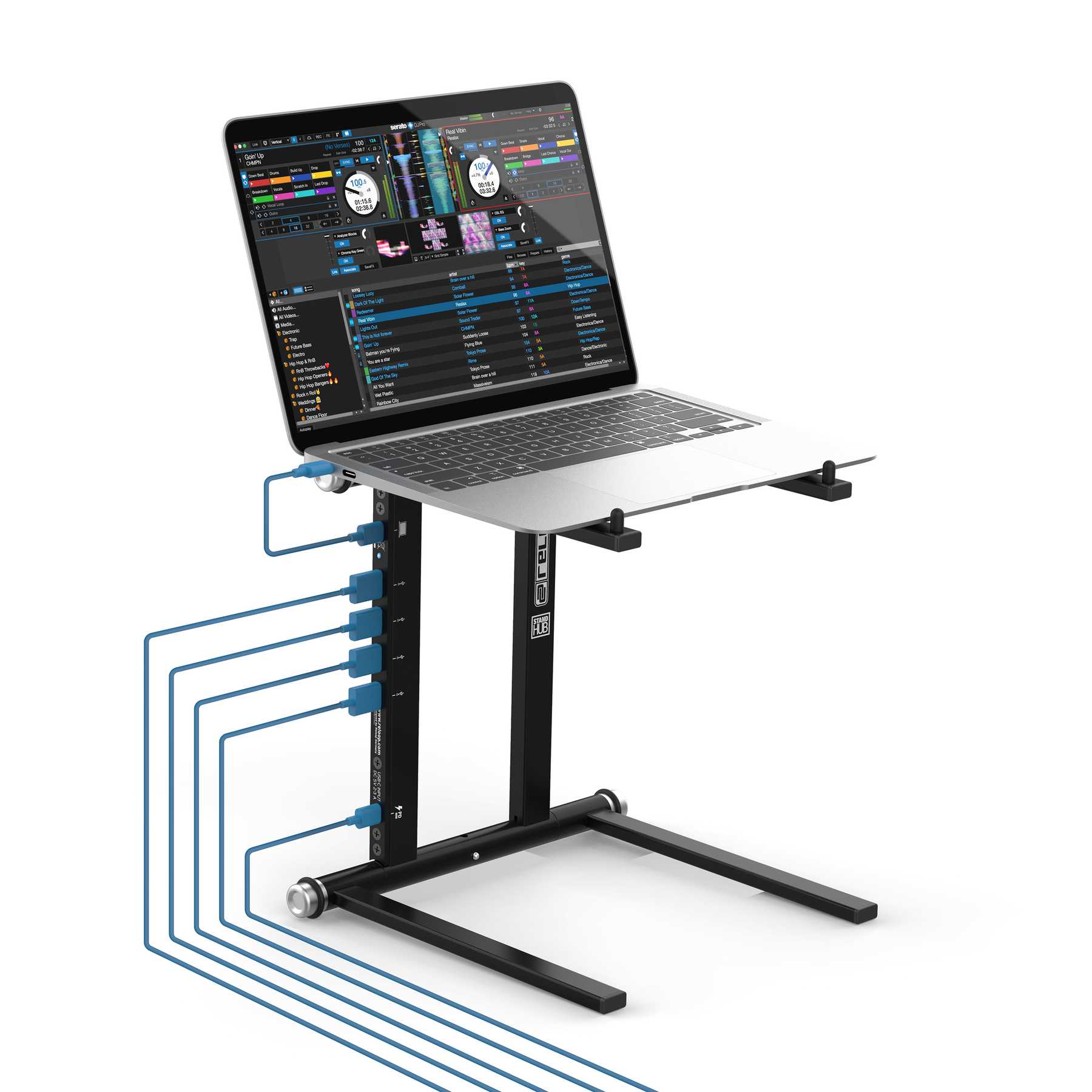 Reloop Stand Hub - Laptop stand with built in USB Hub