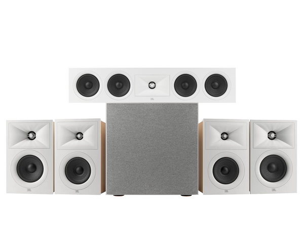 JBL Stage 250B 5.1 Speaker Package with 12” Subwoofer - White
