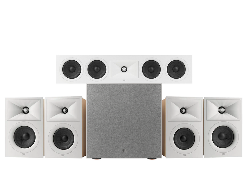 JBL Stage 250B 5.1 Speaker Package with 12” Subwoofer - White