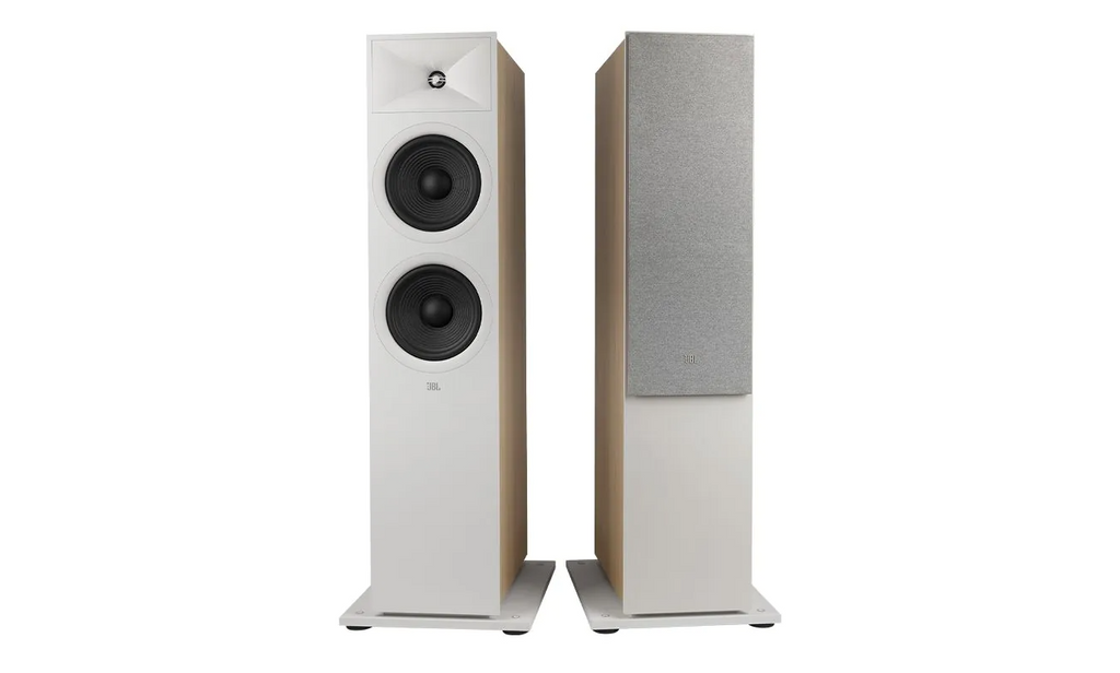 JBL MA310 5.2 4K AV Receiver + JBL Stage 280F 5.1 Speaker Package with 12” Subwoofer - White