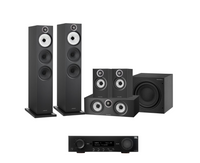 JBL MA310 5.2 4K AV Receiver + Bowers & Wilkins 603 S3 5.1 Cinema Pack with ASW610 10” Subwoofer