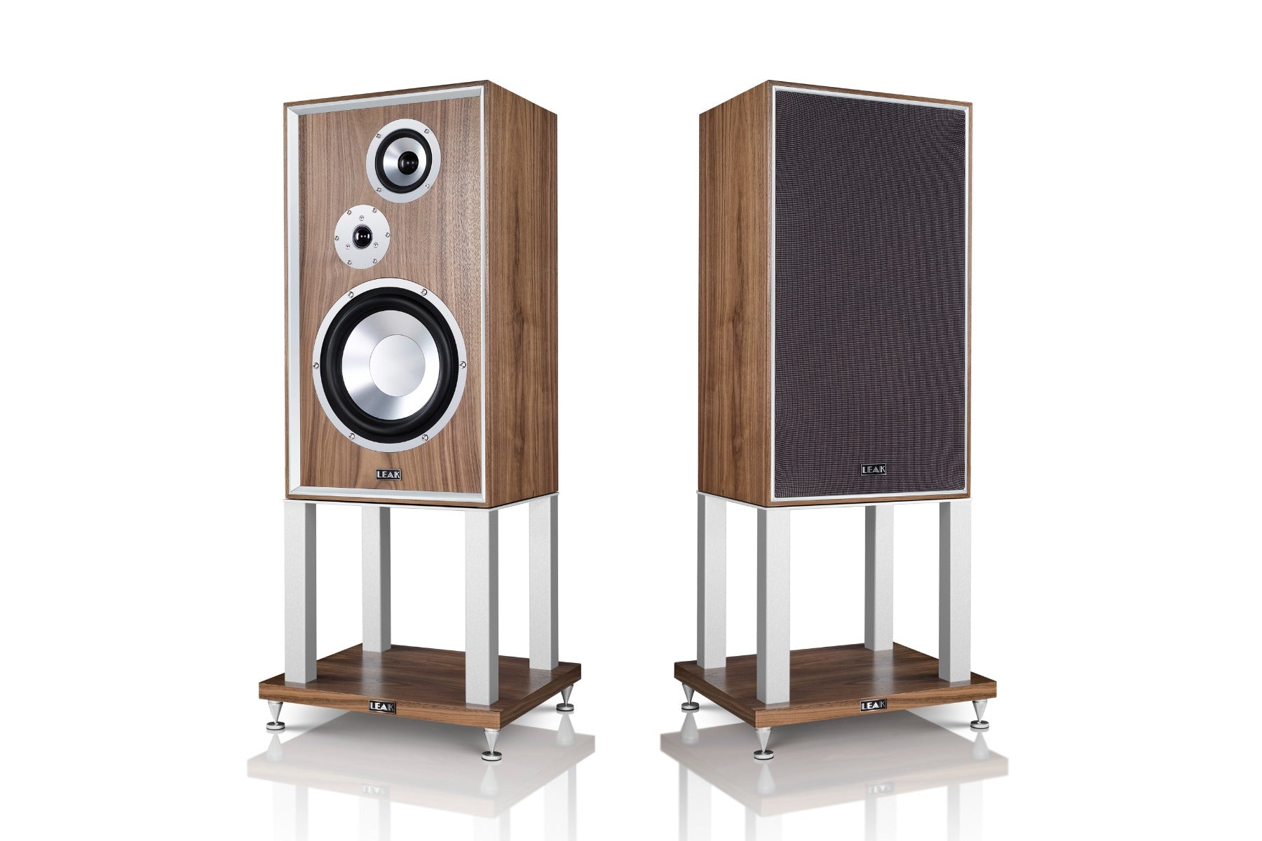 LEAK Sandwich 250 Loudspeakers + Stands - Walnut