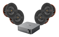 WiiM Amp Music Streaming Amplifier + 4 x Monitor Audio C1M Ceiling Speakers + 40m QED QX16/2
