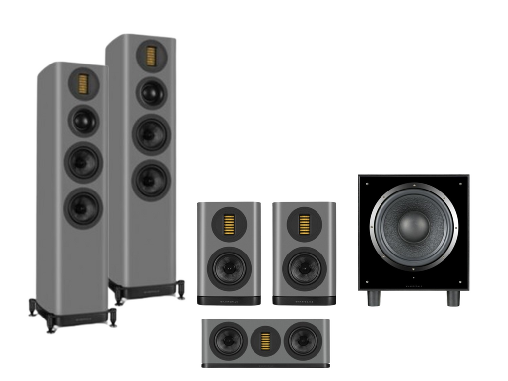 Wharfedale Evo 5.3 – 5.1 Surround Sound Bundle – Lunar Grey with SW-10 Subwoofer