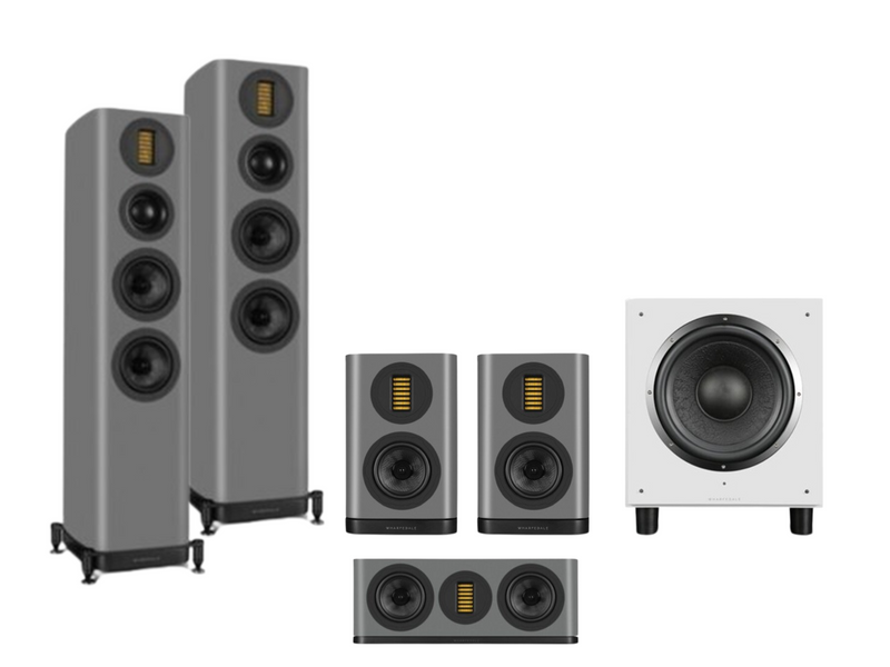 Wharfedale Evo 5.4 – 5.1 Surround Sound Bundle – Lunar Grey with SW-10 Subwoofer