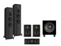 Wharfedale Evo 5.3 – 5.1 Surround Sound Bundle – Black with SW-10 Subwoofer - Black