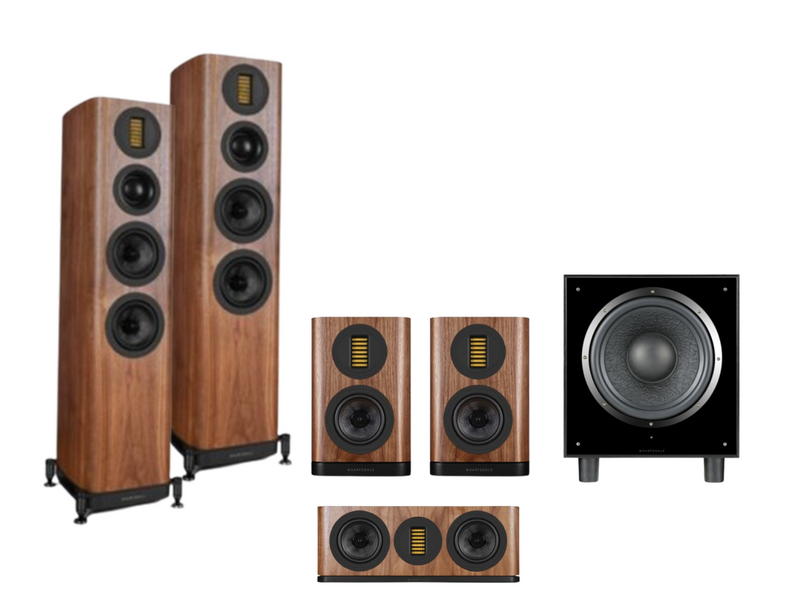 Wharfedale Evo 5.3 – 5.1 Surround Sound Bundle – Walnut with SW-10 Subwoofer