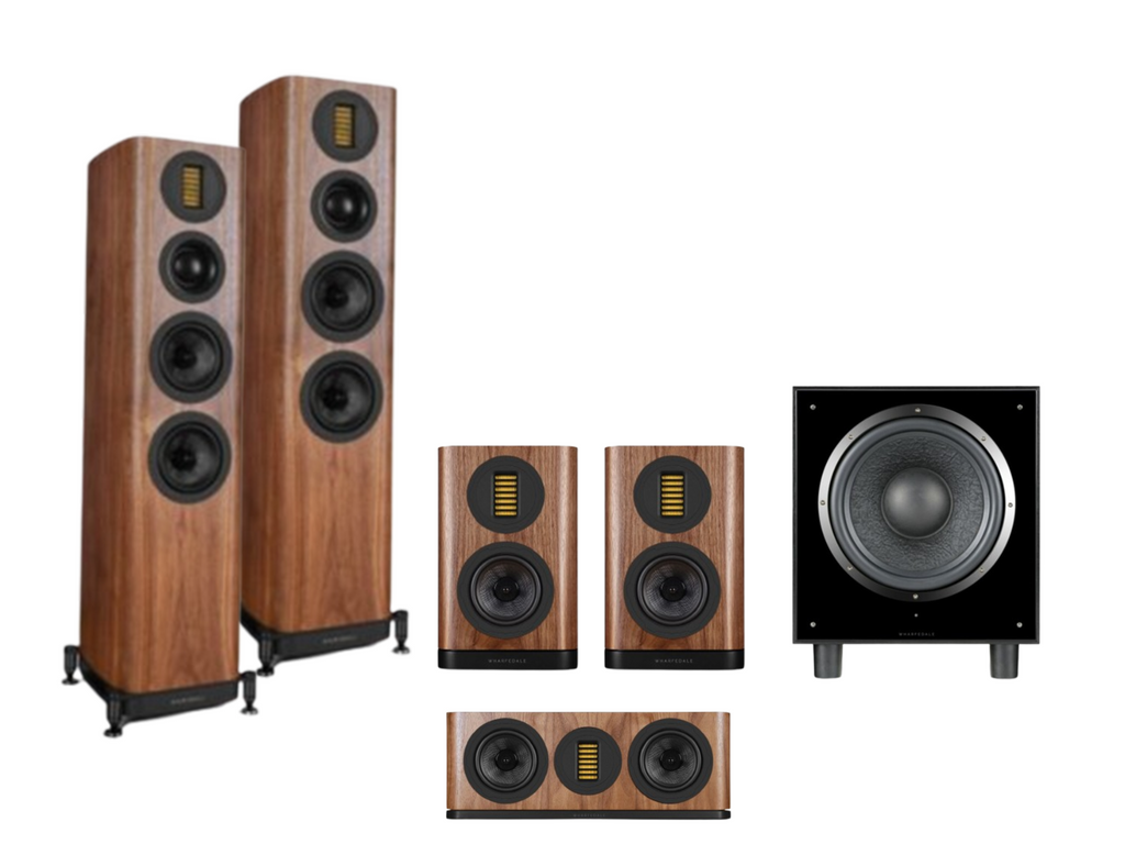 Wharfedale Evo 5.4 – 5.1 Surround Sound Bundle – Walnut with SW-10 Subwoofer