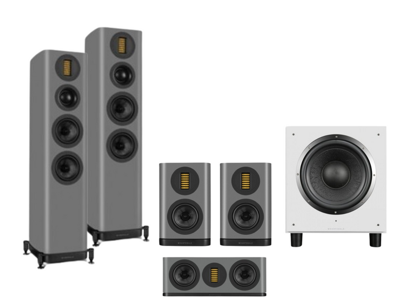 Wharfedale Evo 5.4 – 5.1 Surround Sound Bundle – Lunar Grey with SW-12 Subwoofer