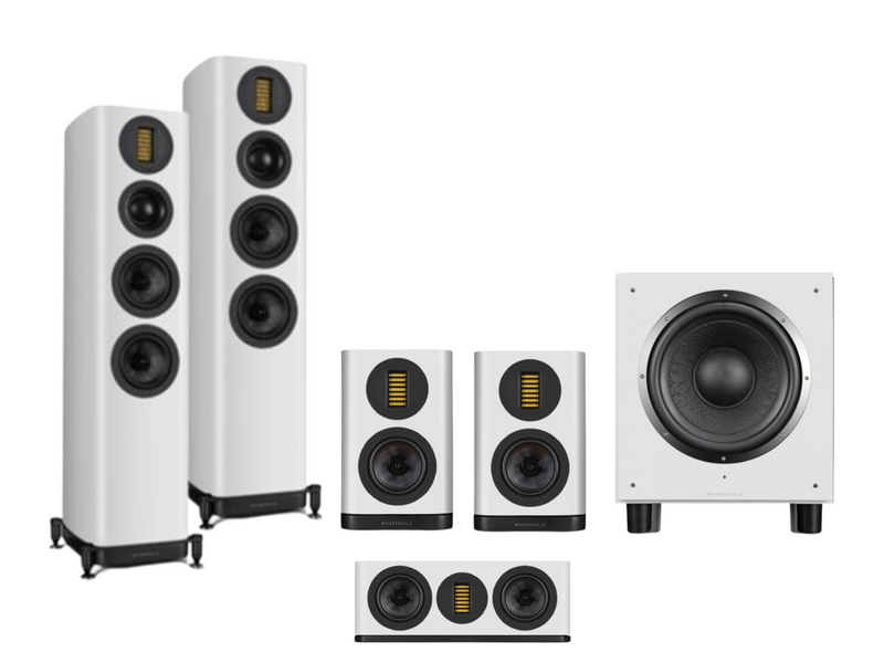 Wharfedale Evo 5.4 – 5.1 Surround Sound Bundle – White with SW-12 Subwoofer - White