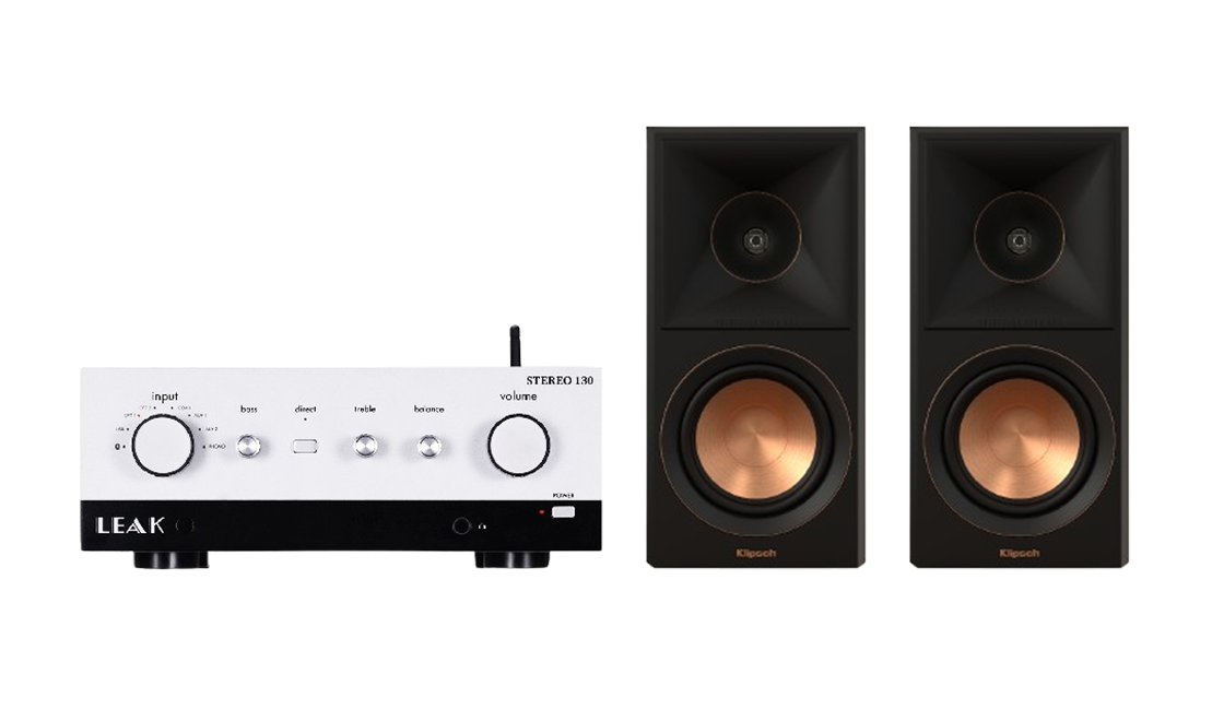 LEAK Stereo 130 Integrated Amplifier + Klipsch RP-500M II Speakers