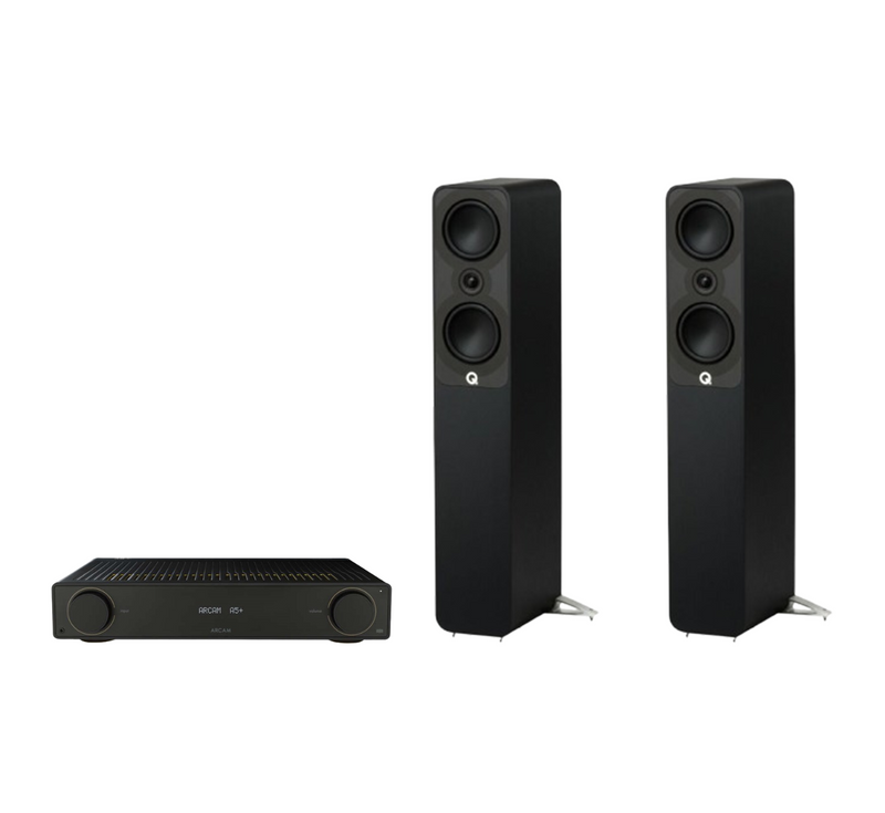 ARCAM A5+ Radia Plus Amplifier + Q Acoustics 5040 Floor Standing Speakers Package and 5 metres Classic 79 Strand