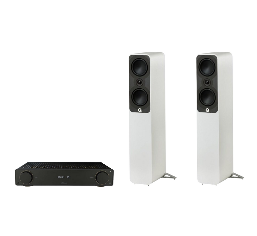 ARCAM A5+ Radia Plus Amplifier + Q Acoustics 5040 Floor Standing Speakers Package and 5 metres Classic 79 Strand